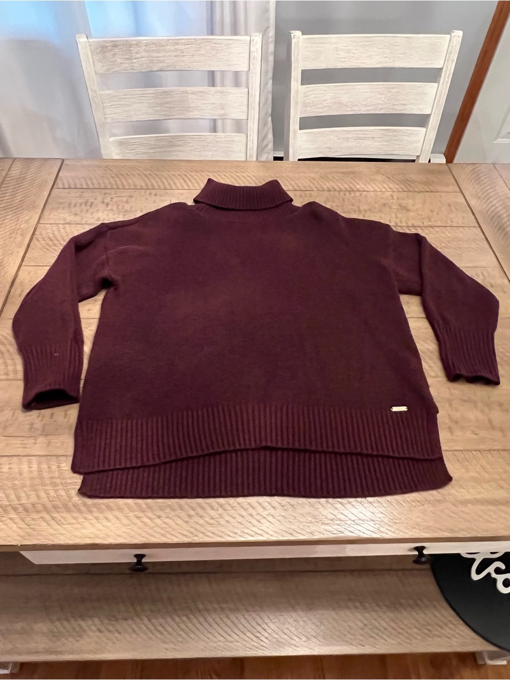 Calvin Klein Burgundy Turtleneck Sweater